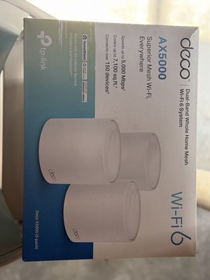 TP-LINK Deco AX5000 Wi-Fi 6 Dual-Band Mesh Router 3-Pack 5000 Mbps White