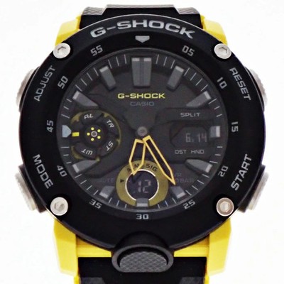 Casio G-Shock GA-2000-1A9JF Watch Carbon Fiber Resin Shock Resistant Used