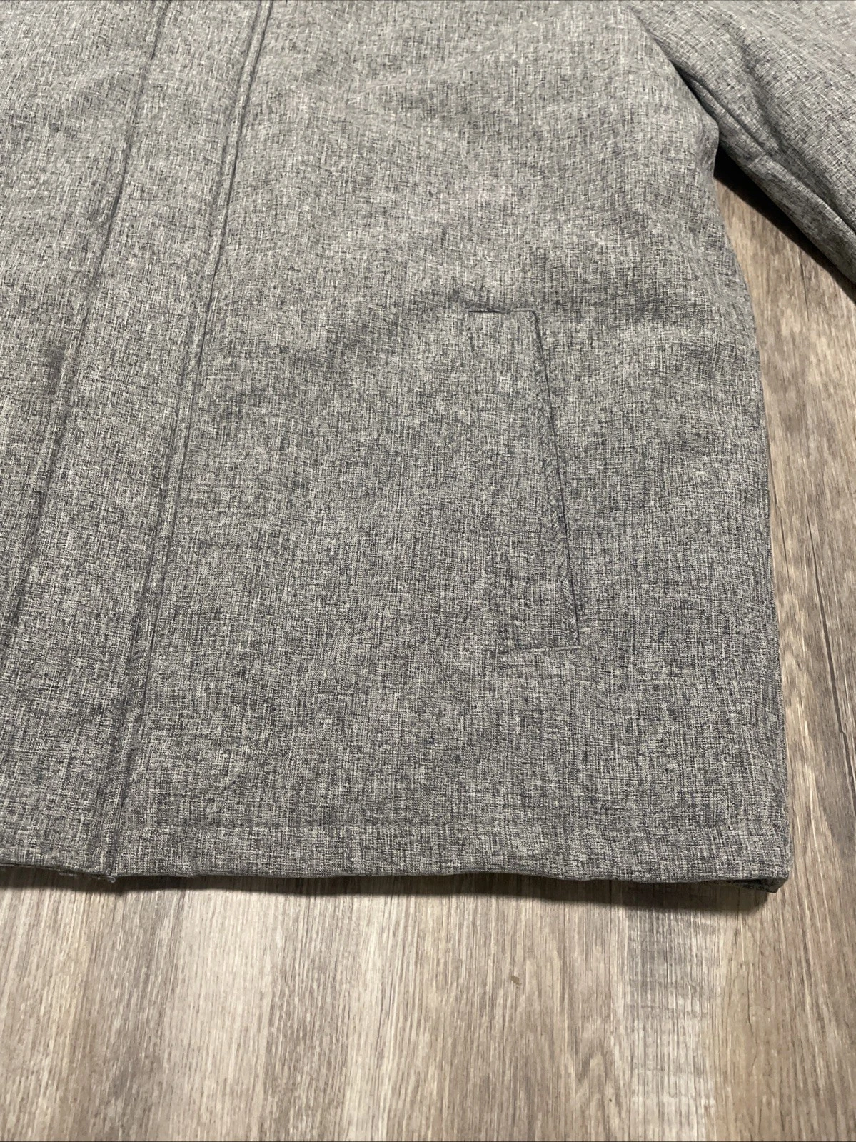 Dockers Mens Large Gray Softshell Jacket Quilted Puffer Lined Full Zip Coat Sz L - product detail image 8