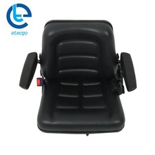 Universal Forklift Seat Tractor Seat Adjustable Back Seatbelt Armrests Seat Belt