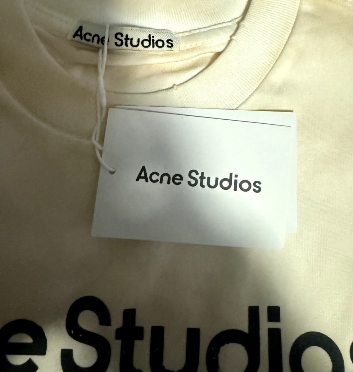 Acne Studios Stockholm 1996 White Cotton Graphic Logo T-Shirt M FA