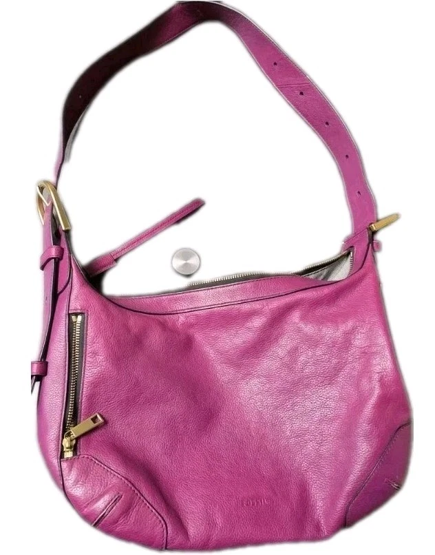 Bolso Fossil Hannah de cuero/gamuza en frambuesa Foto 3 de 4