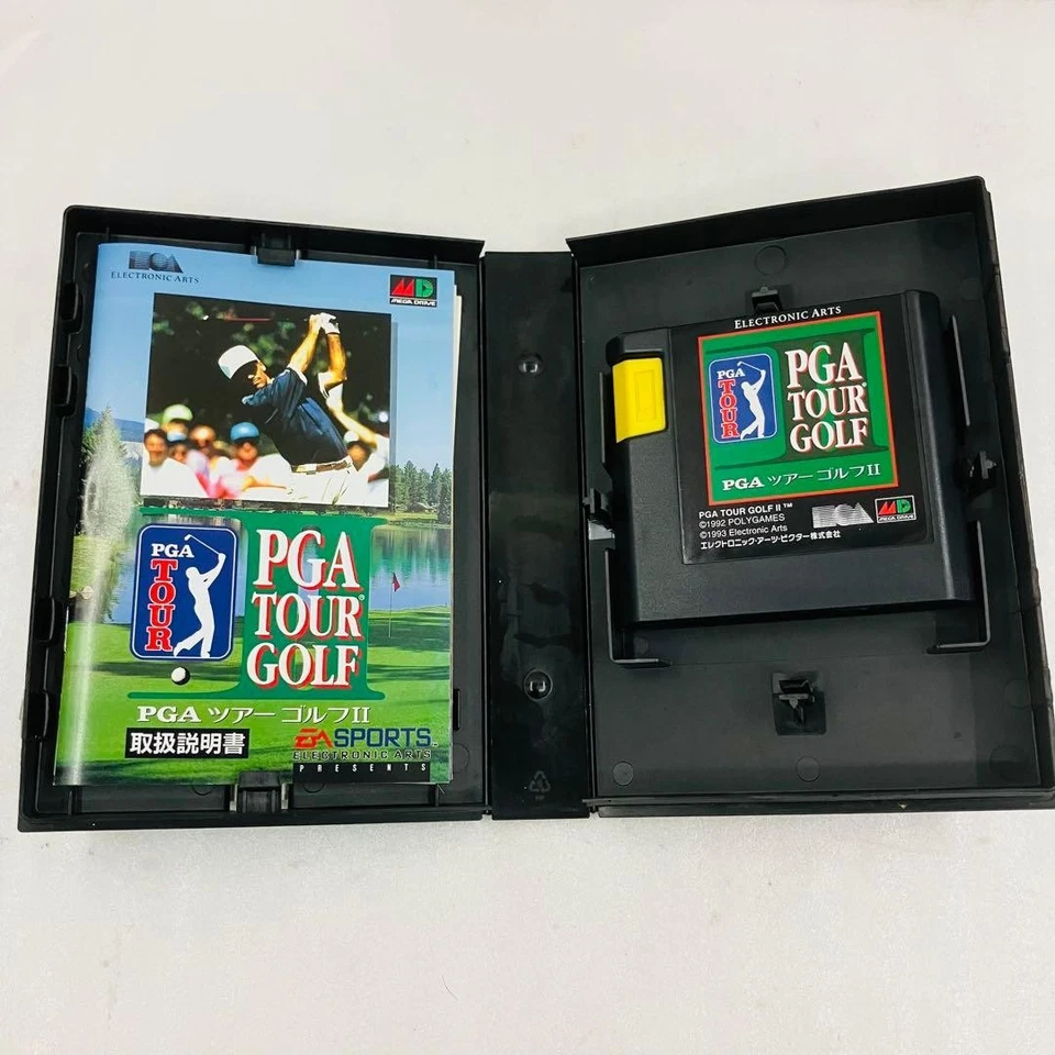 PGA Tour Golf II Sega Mega Drive Japan EA Sports 1993 Complete Tested Excellent - Image 2 of 4