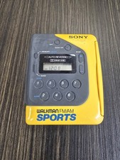 SONY Walkman Sports Audio Cassette fm/am Radio WM-F2078 yellow