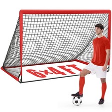 KTRIO Soccer Goal Soccer Net, 6x4 ft Soccer Goal for Backyard, Portable Kids