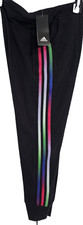 Girls Kids Youth Adidas NEW pants Multi Black Size Large 14 Cuffed