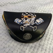 Ed Hardy SPEED KILLS Skeleton Roses Leather Black Sunglasses Glasses Case