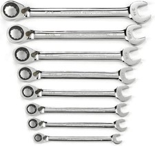 8-piece Set Of 72-tooth 12-point Reversible Ratcheting Combination Wrenches 8-piece Set Of 72-tooth 12-point Reversible Ratcheting Combination Wrenches