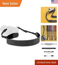 Sierra Leather Neck and Shoulder Strap - Elegant Accessory for SLR Cameras
