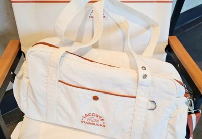 Lacoste x STARBUCKS Korea 2025 Multiple Bag Green Ivory Limited
