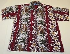 Cristal Sands Kool Aloha Tiki Hawaiian Camp Shirt Mens L Surfboards Longboards