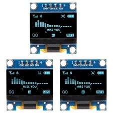 3 Pcs 0.96 Inch 128X64 OLED Display Module I2C -Luminous Mini Screen Board 4 ...