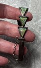 Southwest Opal Inlay Sterling Silver Handmade Signed J.A. Bracelet 22g — photo 3