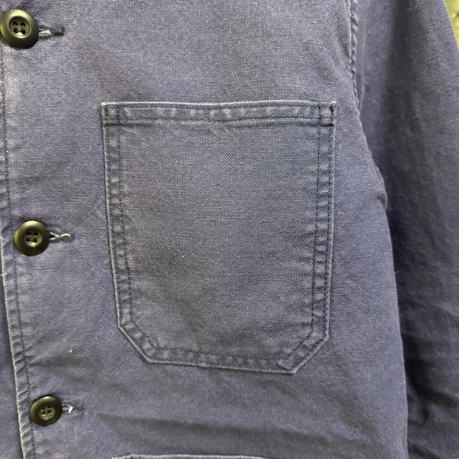 Imogene + Willie Jack Jacket French Blue Cotton Canvas Chore Coat Men’s XS USA - product detail image 9