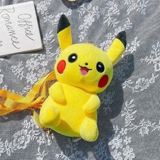 30cm Pokemon Fashion Japanese Anime Fun Cartoon Small Bag Pikachu Plush Doll Bac