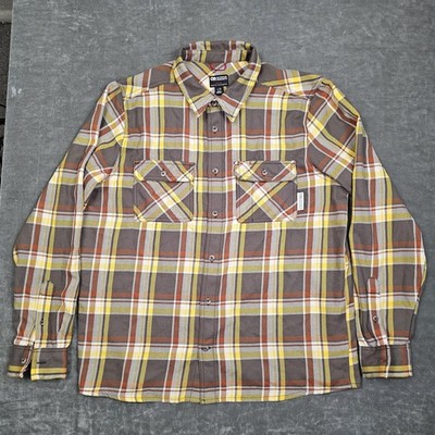 Outdoor Research Shirt Mens Large Brown Feedback Twill Flannel Long Sleeve