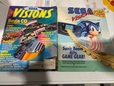 Vintage Sega Visions Magazine Lot Sonic The Hedgehog