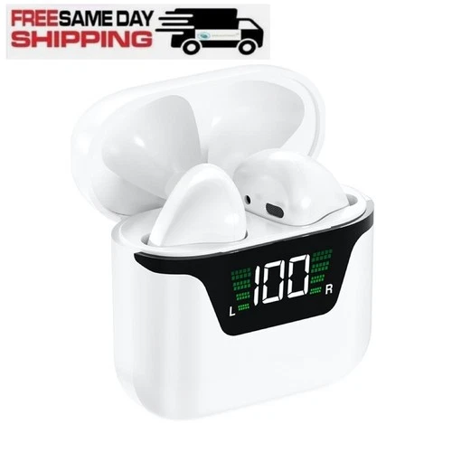 Bluetooth Wireless Earbuds Headset Headphones Compatible with iPhone and Samsung thumbnail 2