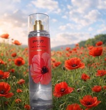 Bath  Body Works POPPY Fine Fragrance Body Mist NEW Perfume Spray 8 Fluid Ounce