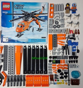 Lego 60034 Town City Arctic Helicrane - 253 Pieces - Complete w/ Instr