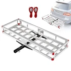 60" x 22" Aluminum RV 2" Hitch Mount Cargo Carrier Truck Luggage Basket 500LBS