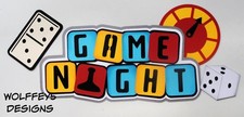 CRAFTECAFE GAME NIGHT KID FAMILY TITLE paper piecing scrapbook die cut piece