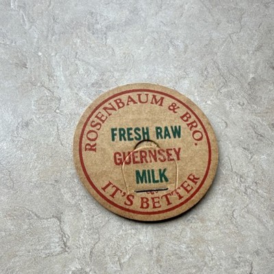 Rosenbaum & Bro. Dairy Bottle Cap Brown Red Green Advertising