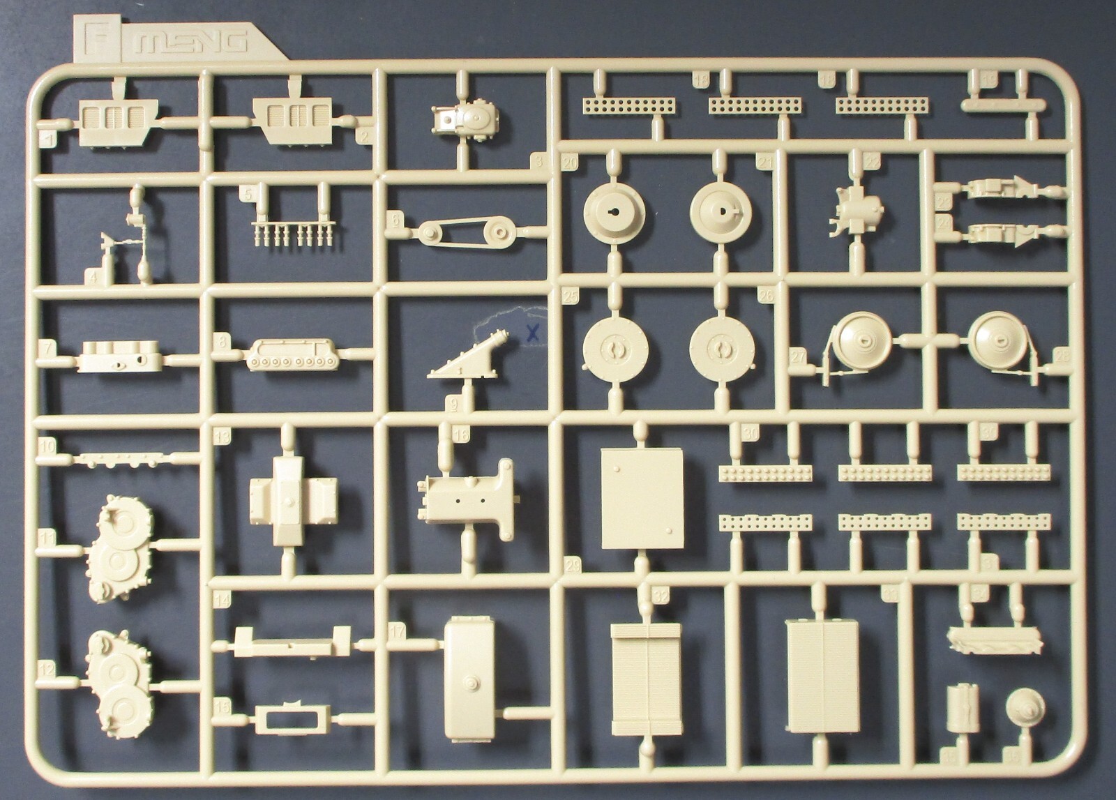 Meng 1/35th Scale French FT-17 - Parts Tree F from Kit No. TS-008