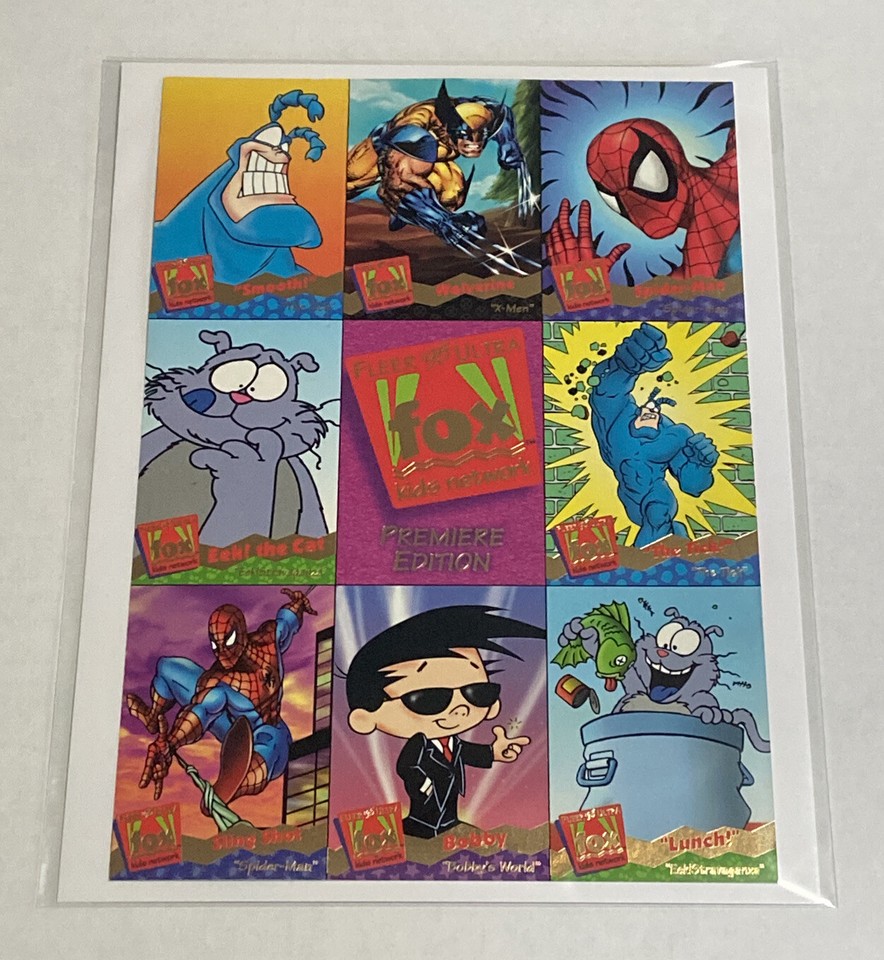 1995 FOX KIDS NETWORK FLEER ULTRA UNCUT 9 CARD PROMO SHEET eBay