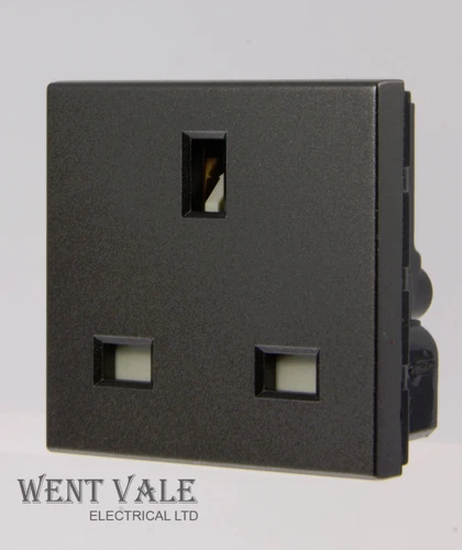 Legrand Arteor - 5726 11 -  45 x 45mm 13a Unswitched UK Socket Module Magnesium