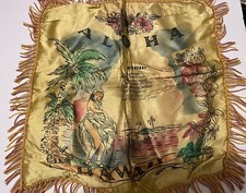 1950s ALOHA HAWAII -"Sweetheart" Pillow Case w/Fringe 21" x20"-Hula Girl-READ