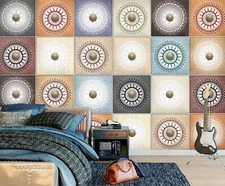 3D Circle Pattern G6457 Wallpaper Wall Murals Removable Self-adhesive Honey