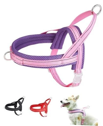 Dog Harness No Pull Dog Harness for Dogs Puppy Harness with Medium Pink
