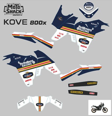 KOVE 800 x Rally Grafik Kit - Aufkleber Sticker - Rothmans Racing Dakar Adventure