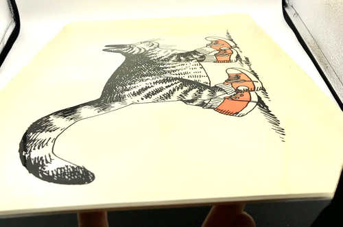 Vintage Kliban Katze mit orangefarbenen Schuhen Kunststoff Barware Serviertablett - Bild 3 von 5