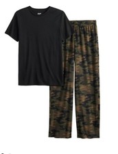 Urban Pipeline Boys' Awesomely Size5 Soft 2-Piece Sleep Set Brown/Black NWT