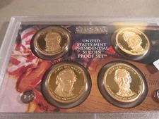 2010-S PRESIDENTIAL PROOF $1 SET NO BOX OR COA IN MINT PLASTIC CASE K2