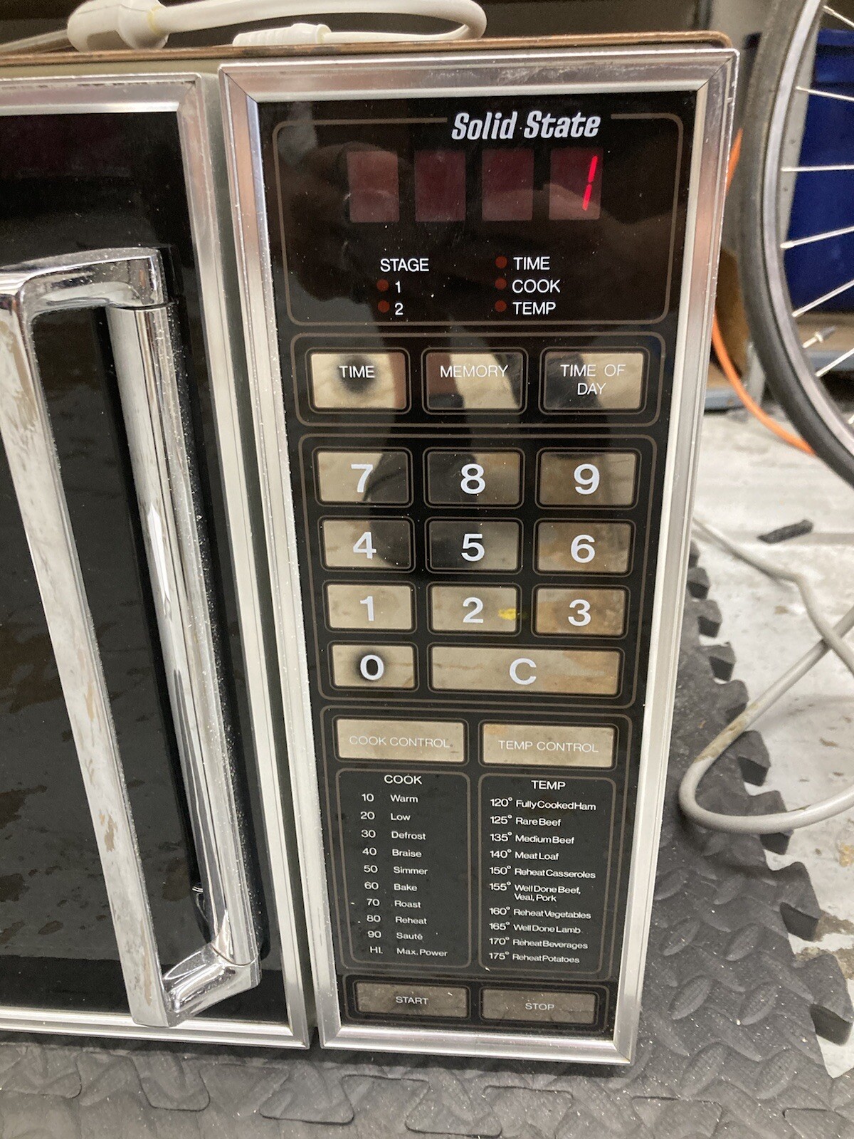 Vintage 1977 Kenmore Microwave Oven Model 99981 W/ Temp needle WORKS