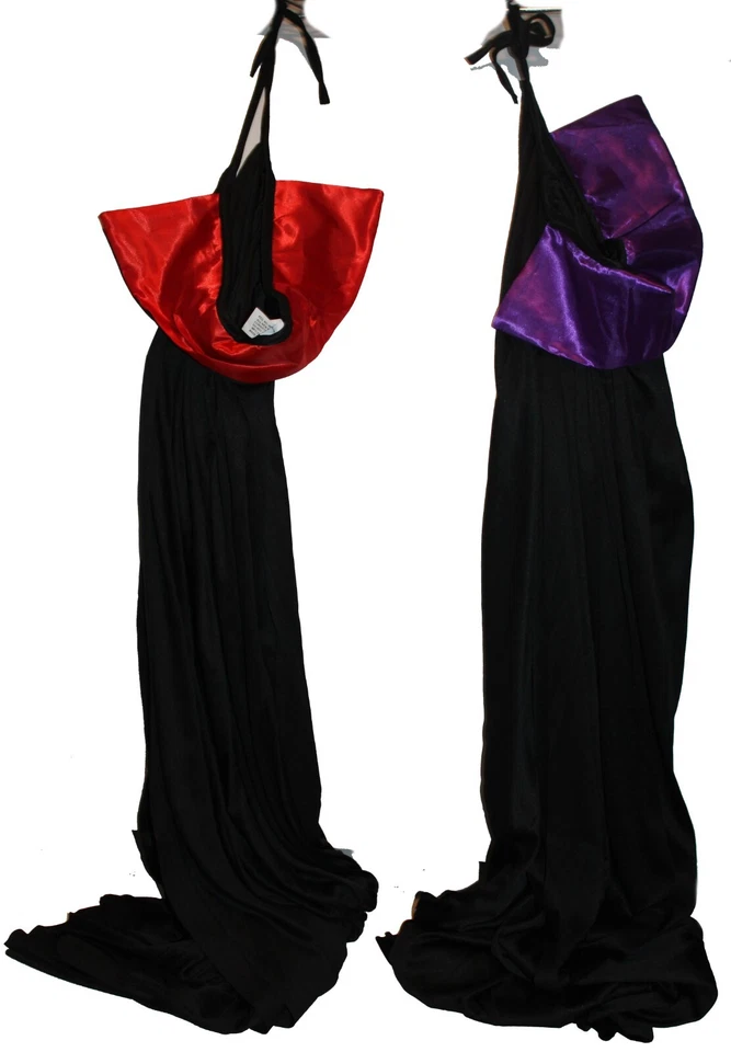 Capa de vampiro adulto de lujo 47" de largo, púrpura o rojo collar de satén, talla única Foto 2 de 3