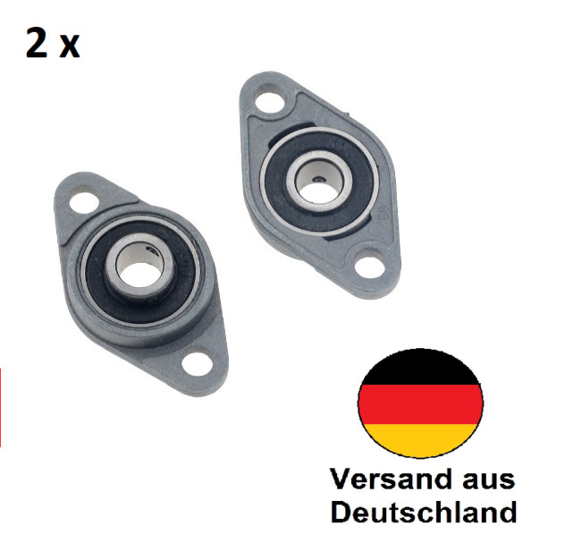 2 Stück Flanschlager Gehäuselager KFL08 KFL000 KFL001 KFL003 8 10 12 17 Lager