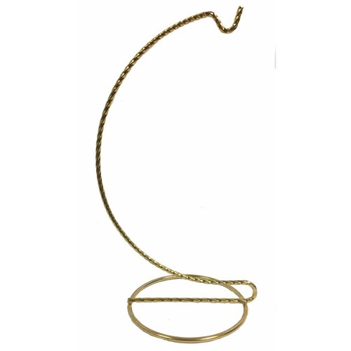 Twisted Brass Metal Christmas Tree Ornament Display Stand 5 Inches Tall - Picture 2 of 2