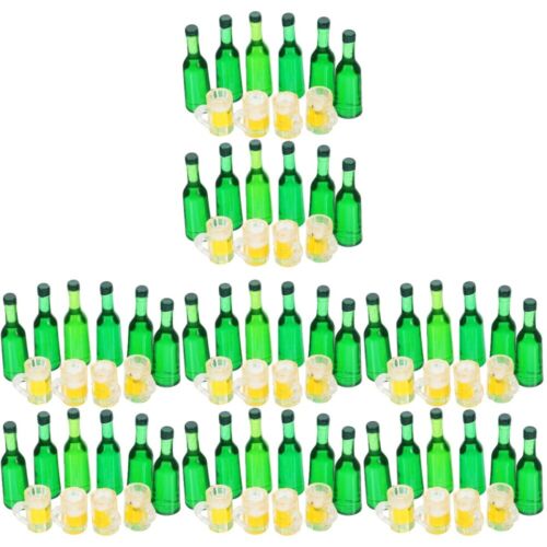  8 Sets of Miniature Beer Bottles Beer Cups Mini House Drinks Accessories - Picture 1 of 12