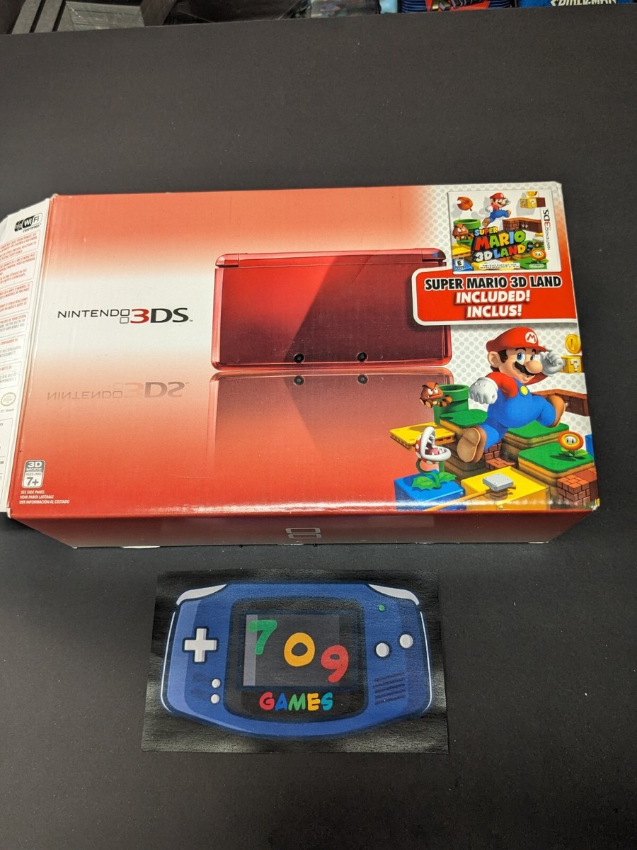 Nintendo 3DS Super Mario 3D Land Flame Red DS Test Works Complete