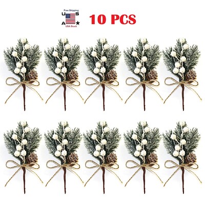 Christmas Artificial Berries Pine Branches for Xmas DIY Crafts Garland Wreaths
