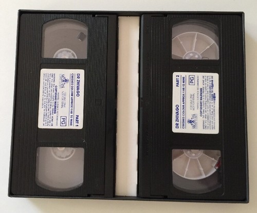 Rare Collectible Doctor Zhivago VHS Box Set Part 1 & 2 Video Tapes Vintage VGC - Picture 2 of 4