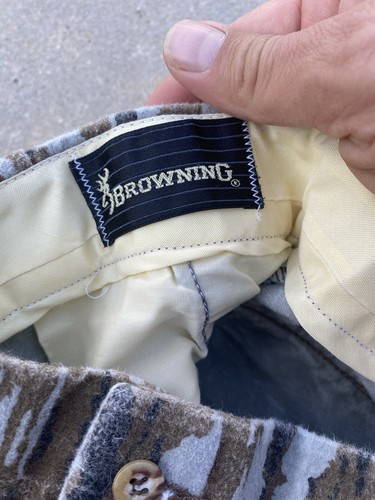 Vtg 70s 80s Browning Wool Pants Camo Pants Men’s Sz 34x20 Measurements In pics - Picture 4 of 8