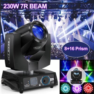 7R 230W Zoom Moving Head Beam Sharpy Light 24 Prism DMX DJ Stage Touch Screen