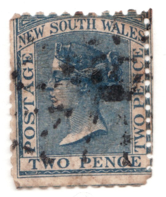 1874 New South Wales : Australia Sc #53f - Two Pence Queen