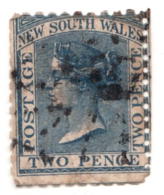 1874 New South Wales : Australia Sc #53f - Two Pence Queen