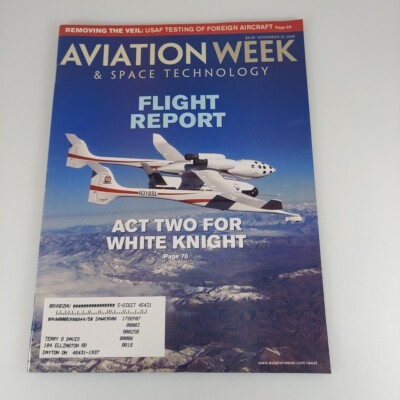 Aviation Week & Space Technology Magazine Nov 27, 2006 Act Two For White Knight
